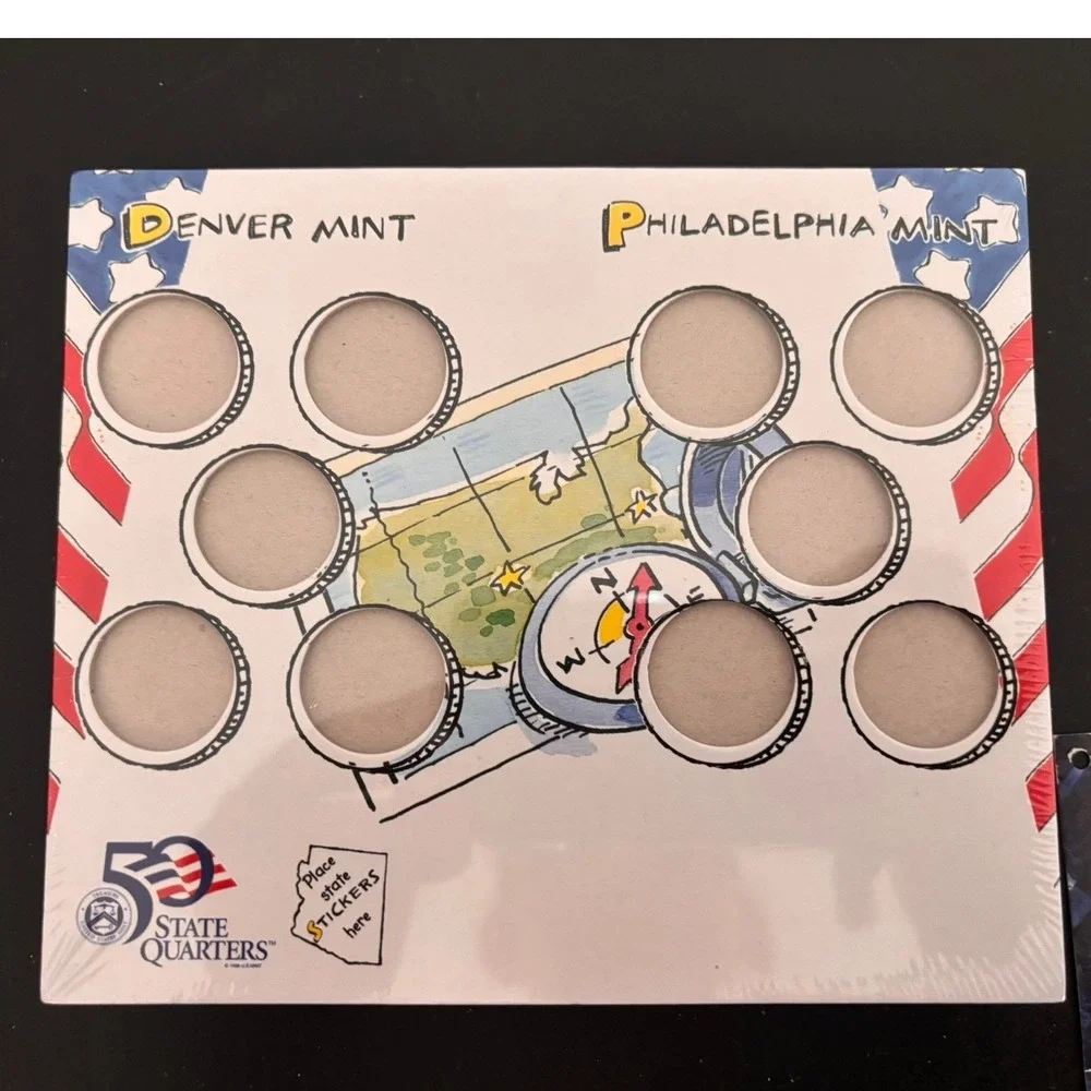 Hallmark American Spirit 50 State Quarters Coin Collecting Activity Kit Case